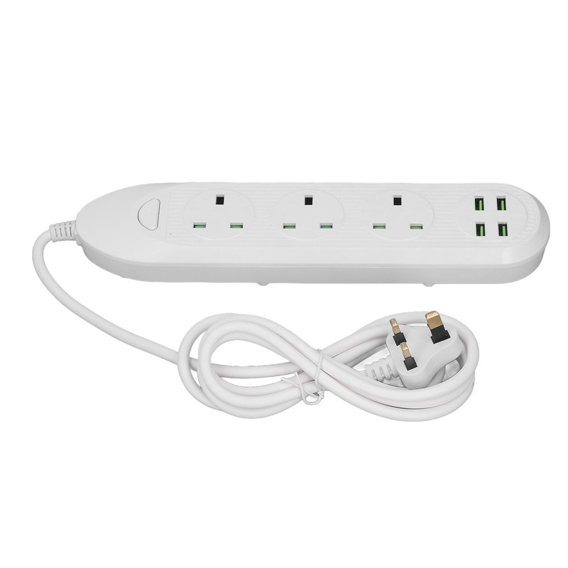 Power Strip Extension Long Cord 2500W Multi Functional with USB
