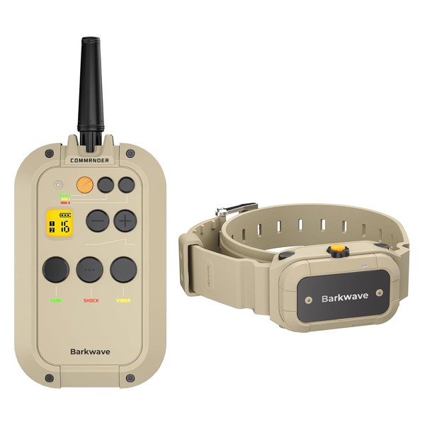 Barkwave Dog Shock Collar with Remote: 3300Ft Rechargeable Dog Training