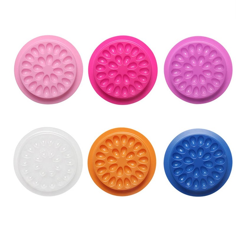 20 Pieces Eyelash Glue Holders Disposable Plastic Glue Palette Stand