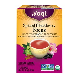 Yogi Tea Spiced Blackberry Focus (Pack 3) - 48 Tea Bags - Contains Caffeine - Supports Focus & Alertness - Includes Clove, Cinnamon, Blackberry & More