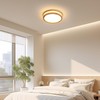 Pheashine LED Ceiling Light Wooden Ceiling Light Dimmable with Remote