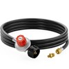 CALPOSE 15FT High Pressure Propane Regulator Hose, 0~20PSI Adjustable Propane