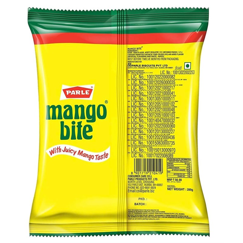 Parle Mango Bite 333g (Pack of 2) Mango Flavored Candy