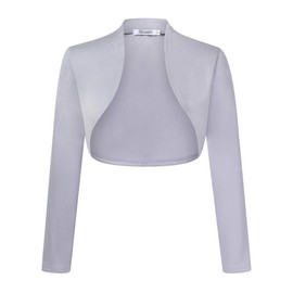 KOJOOIN Women's Bolero, Short Cardigan, Festive Short Cardigan, Elegant Shoulder Jacket (Reusable Packing), A-Grey, s