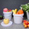 1/2 Gallon Small Plastic Buckets with Lids & Handles, 8