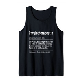 Profession Saying Job Physiotherapie Definition Physiotherapist Tank Top