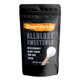Smart for Life Allulose Sweetener - Zero Net Carbs Keto Sweetener - Low Calorie, Natural Keto Sugar Substitute - Made in the USA - 16 oz Resealable Bag