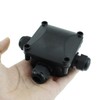 MTQY 115x95x50mm IP66 Top Waterproof Cable Connector Black Tee Outdoor