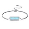 YFN Larimar Bracelet for Women 925 Sterling Silver Link Bracelet