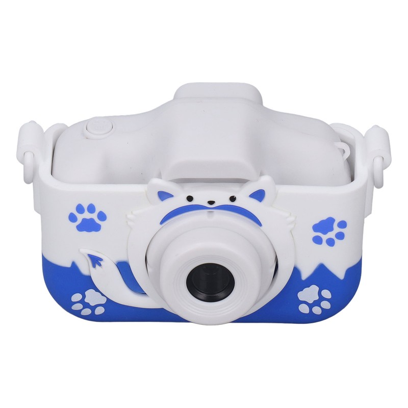Kids Camera Small Portable Blue Children's Cute Cartoon Fox Shape