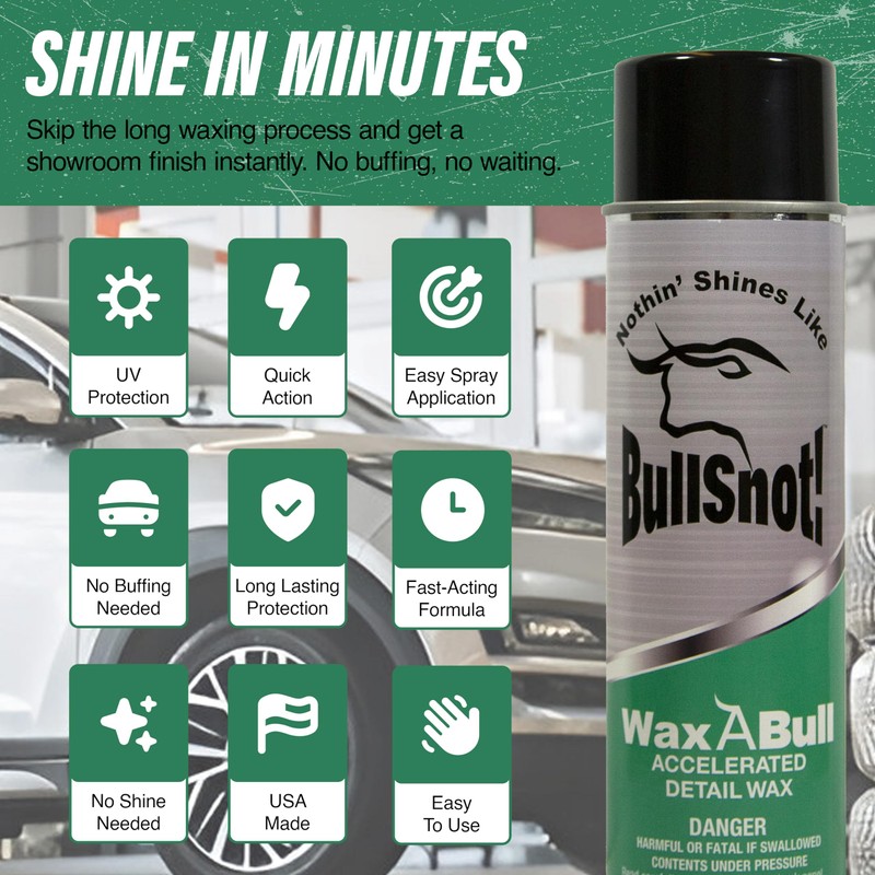 Bullsnot! WaxABull Accelerated Detail Auto Wax 10899009 - Quick Shine