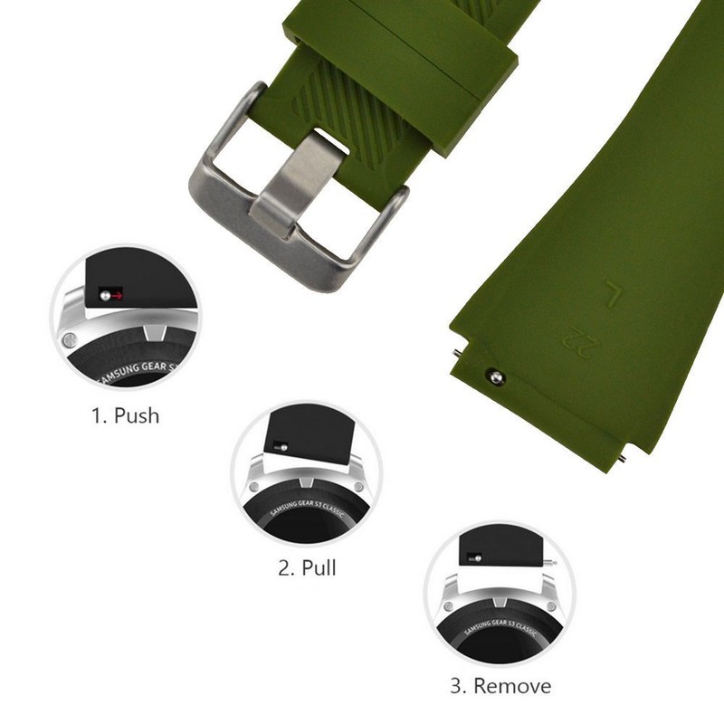 MroTech replacement watch strap, 22 mm, compatible with Gear S3