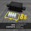 Evoges IP68 2-Way Waterproof Junction Box 0.5-6mm² 40A M20 with