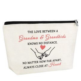 New Grandma Gifts First Time 2025 Makeup Bag Best Grandma Ever Gift from Granddaughter Mothers Day Gifts Christmas Retirement Birthday Gift for Grandmother Nana Gigi Mimi Cosmetic Bag with Zipper