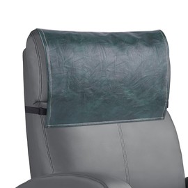 QIELIZI Recliner Headrest Protector,Non Slip Waterproof Headrest Cover,Leather Recliner Headrest Cover for Sofa,Furniture,Living Room,Office Chair(1-Green)