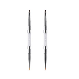 2 Pieces Nail Art Brushes, 2 in 1 Nail Art Painting Pen Brushes, DIY Nail Art Designs, Pen Tools for Home and Salon, Type B