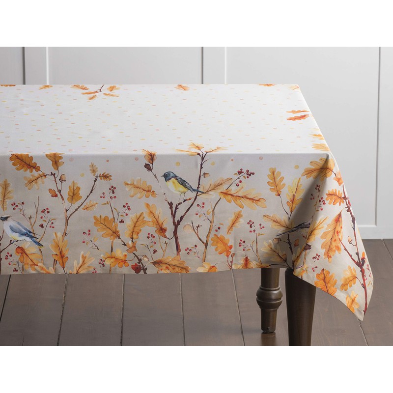 Maison d' Hermine Oak Leaves 100% Cotton Tablecloth for the