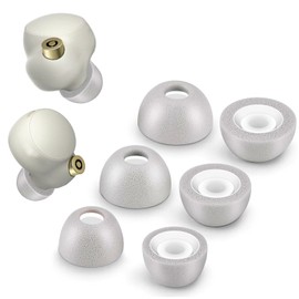 Memory Foam Ohrstöpsel für WF-1000XM4, rutschfeste Ersatzohrstöpsel für WF, WI, XBA, MDR Serie - Grau S/M/L