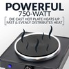 HomeCraft HCSB75BK Portable Countertop Single Burner Hot Plate Electric Cooktop,