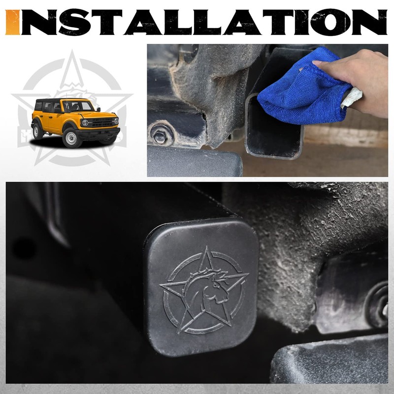 HIBRONGO Crash Bar End Caps Compatible with Ford Bronco Accessories