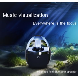 HusonoLife Ferrofluid Speaker - Dancing Ferrofluid Sound Visualizer with Music Rhythm, Portable Wireless Bluetooth Speaker, Bluetooth 5.0, 3000mAh Power, 8H Play Time, 4-Color Adjustable Lights