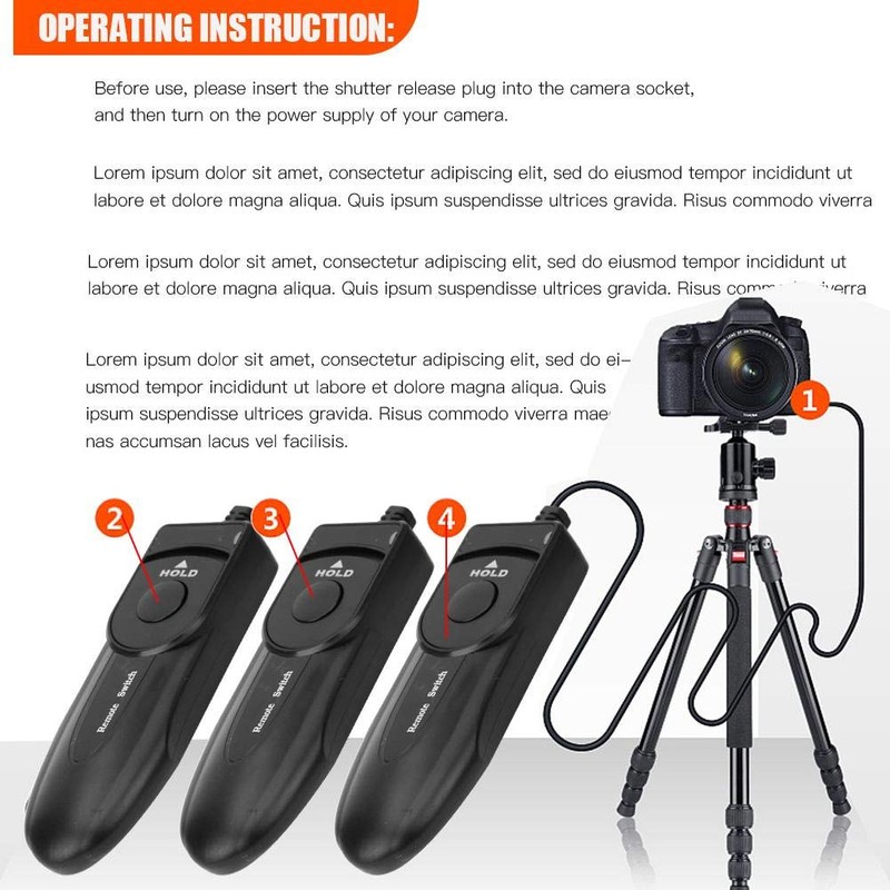 VBESTLIFE RM-VPR1 Shutter Release Remote Control Trigger with LED Light
