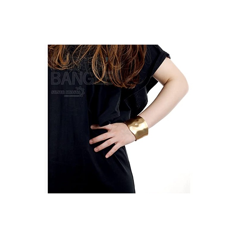 Matte Wide Bangle, Hammered Matte, Simple Bangle, Thick, Wide, Bangle,