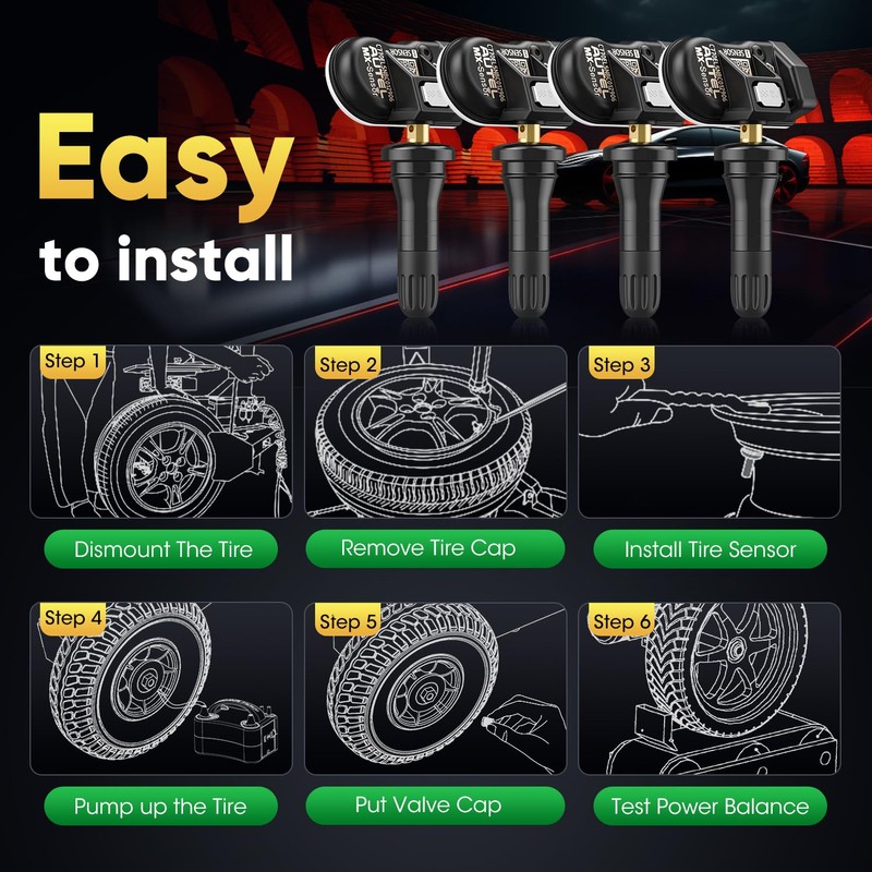 Autel TPMS Sensor 1 Sensor, MX Sensor Dual Frequency, 100%