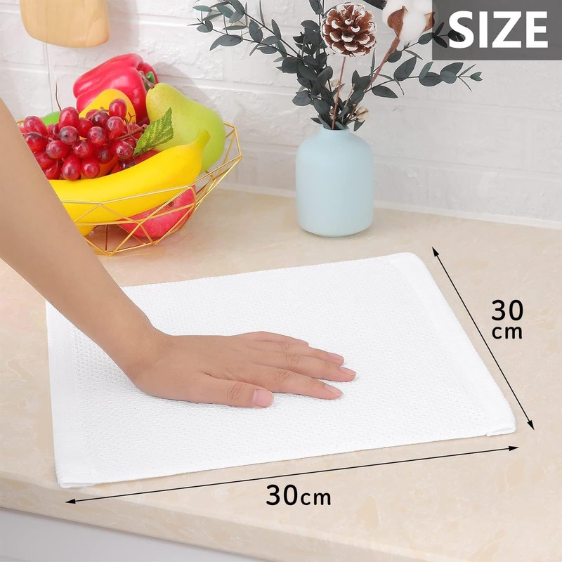 Panos Kitchen Towels, Dishcloths, Counter Wipes (with Loops) / Waffle
