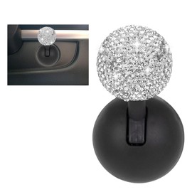 Car Push Start Button Cover, Rhinestone Engine Start Stop Button Joystick Covers, One-Touch Push to Start Rocker Cover, Car Interior Decoration Accessories for Cars, Computers, and More (White)