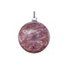 Hanging Glass Friendship Ball 10cm diameter , Pink