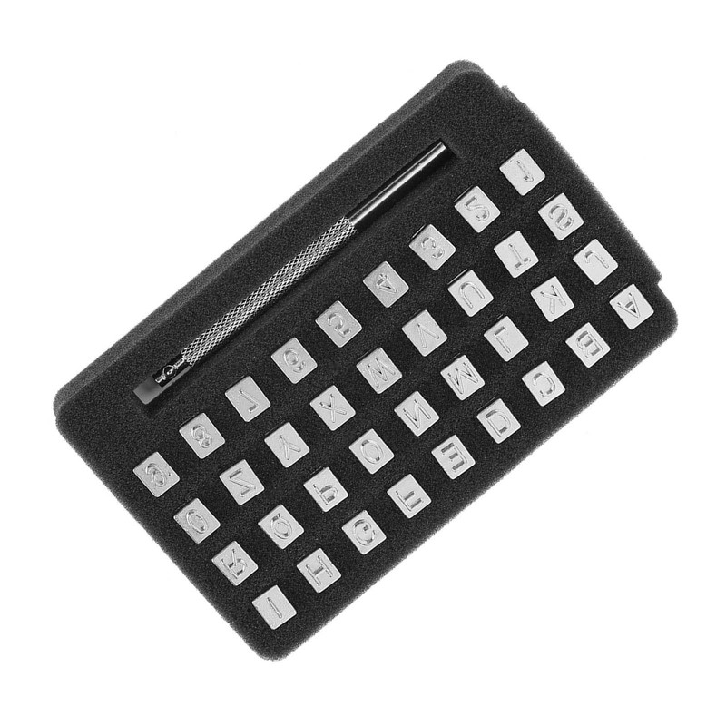Leather Stamp, Alloy Steel Letters Numbers Leather Stamp Punch Tool