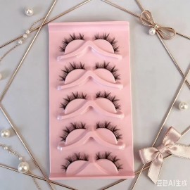 Set 5 Pares De Pestañas Postizas Naturales Reutilizables 5pc4zhu