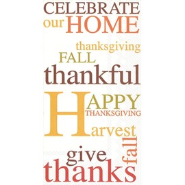 Ideal Home Range Papierservietten, 3-lagig, für Thanksgiving Celebrate Our Home, 32 Stück