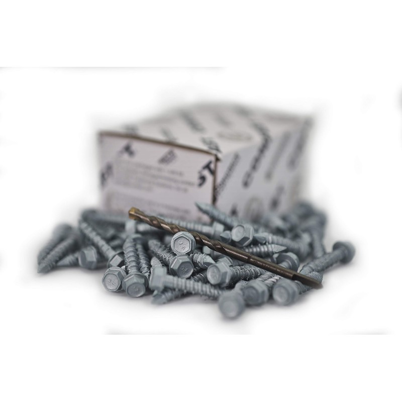 CONFAST 1/4" x 1-1/4" Concrete Screws 410 Stainless Steel Hex