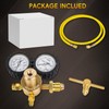 JZWELD Nitrogen Regulator, Nitrogen Gauge HVAC with 60" Hose, 0-800
