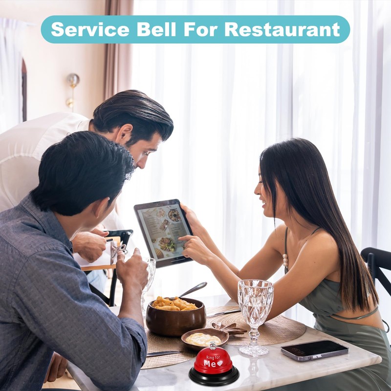 PATIKIL 2Pcs Desk Bell, 3.3" Front Desk Service Call Bell
