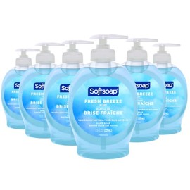 Softsoap Fresh Breeze - Jabón de manos líquido - 7.5 onzas líquidas (paquete de 6) | Paraben-Free, Phthalate-Free, Washes Away Germs, Bathroom Hand So