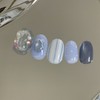 [Handmade Nail Tips] Mermaid Pearl Nail Tips - Short Oval