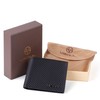 VISOUL Mens Bifold Wallet with 2 ID Windows Carbon Fiber