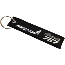 767 Jumbo Jet Passenger Model Aircraft Aerospace Aviation Design Manufacturer Air Airplane Airline Flight Keychain Key Tag Chain Fob Ring