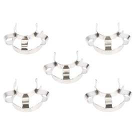 XCD Metal Joint Clips for 14/20 Glass Ground Joint Lab Accessory, 5 Pieces Nickel-Plated Steel Joint Clips 14 mm Lab Keck Clamp #14 Keck Clips