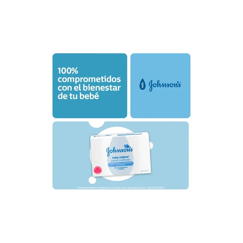 Jabón en barra para bebé Johnson's Original 75g