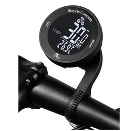 Lurowo Bike Computer Wireless, 24 Function IPX67 Waterproof Bike Speedometer with LCD Backlight Display, Bicycle Odometer with Automatic Wake-up for Cycling (B)