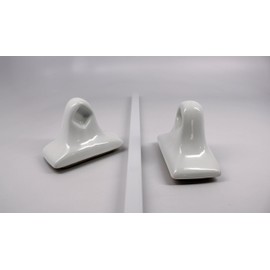 Bath Accessories 24" White Ceramic Towel Bar - Not for Flat Surface Installation