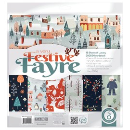 Tonic Studios - A Very Festive Fayre Patterned Paper Pad - 200gsm Cardstock (12'' X 12'')