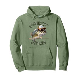 Ofishally Retired Fishing Retirement Party Gifts Dad Men Pullover Hoodie