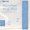 LTWHOME 60 cm (24") Microfiber Commercial Mop Refill Pads in