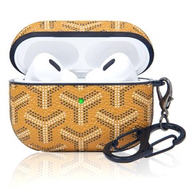 TANGABA for AirPods Pro 2nd Generation Case(2022), Full-Body Protective AirPods Pro Case with Keychain, Luxury Leather Design for AirPods Pro 2 Case with Women Men, Front LED Visible