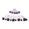 15-Piece Bridal Hair Jewellery Set 3-G Purple